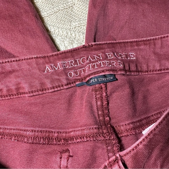 BOGO BUNDLE DEAL American Eagle Outfitters Jegging Crop Red Jeans Size 4 - Picture 5 of 5